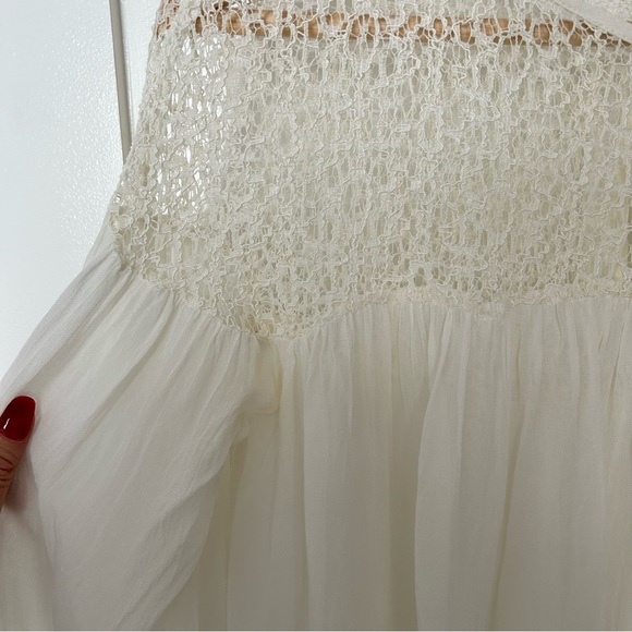 ZARA chiffon and crochet lace blouse - Picture 3 of 8